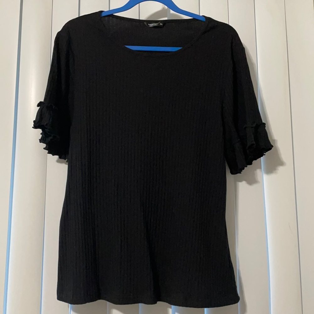 Shein Curve Plus Ruffle Top Shirt